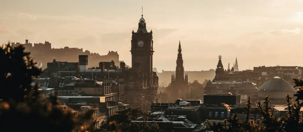 Edinurgh, Scotland Downtown and Castle