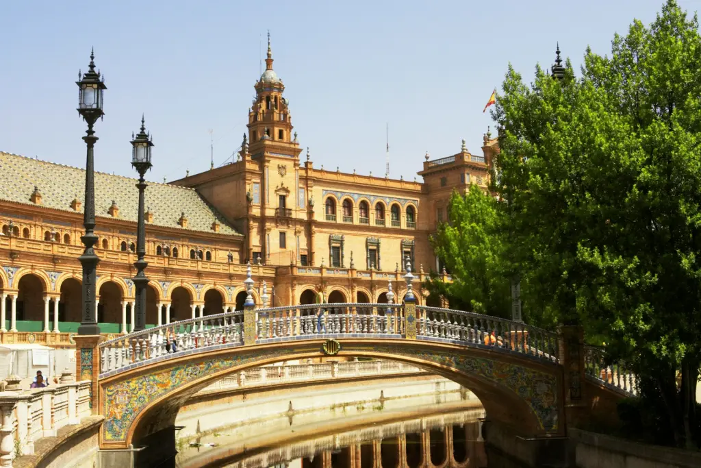 Seville, Spain bridge and gothic architecture